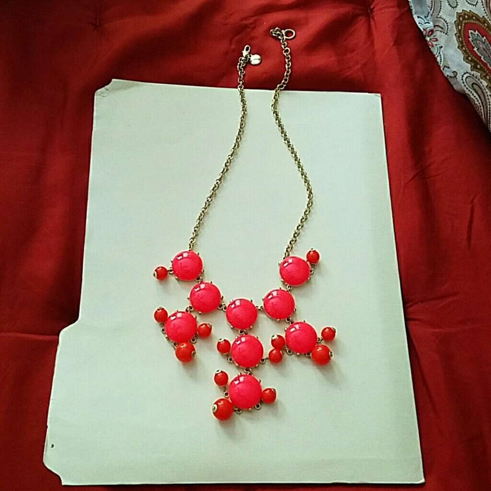 J. CREW statement necklace. Bright orange.